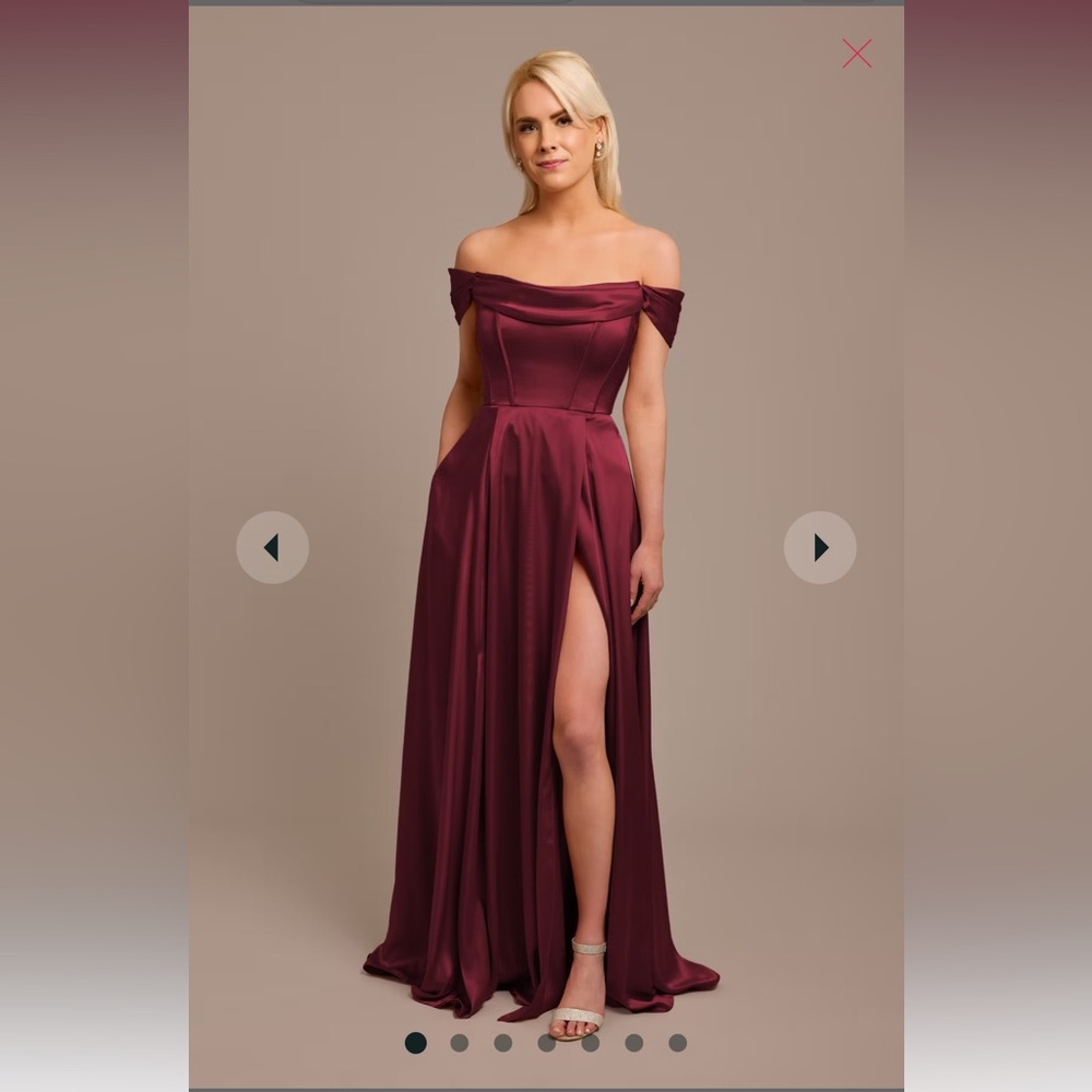 Cowl neck off the shoulder dress